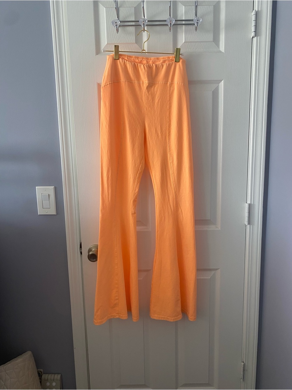 Urban Outfitters Out From Under Coral Orange High-Rise Flare Leggings